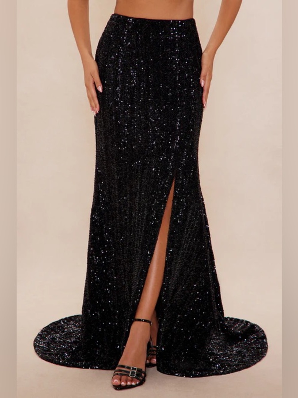 Nova Luxe Center Of Attention Sequin Maxi Skirt NEW 🏷️